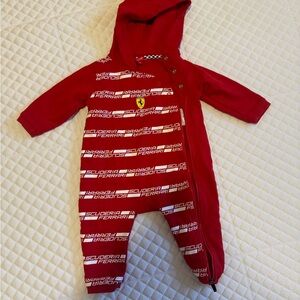Scuderia Ferrari Red baby romper and  Footies One Piece